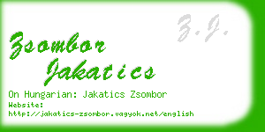 zsombor jakatics business card